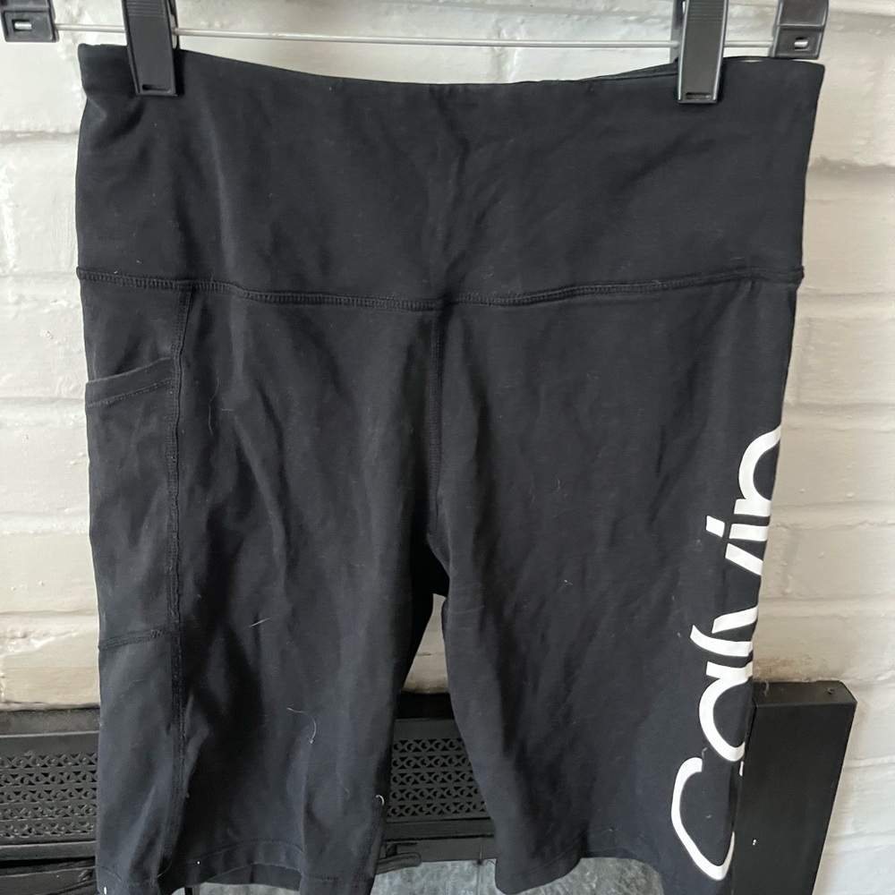 Calvin Klein Black Bike Shorts with Logo